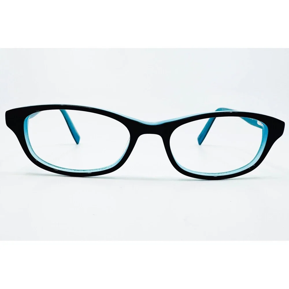Converse Eyeglass Frames Kids Black Blue K015 Floral Temple 47-16-130